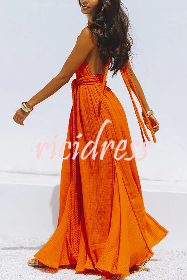 Faelina – Robe Maxi Bandage avec Dos Nu