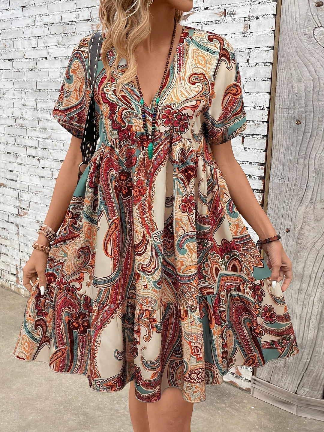 Sabrina | Robe à Manches Courtes Grande Taille