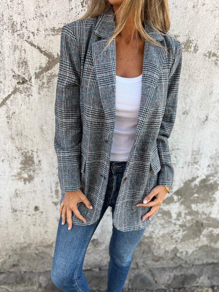 LUCINDA™ - Blazer à Carreaux Classique