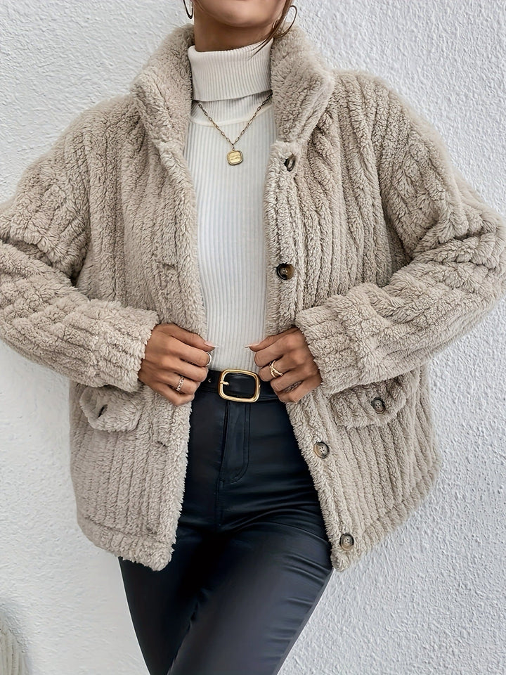NOVA™ | Cardigan à Boutons en Velours Double Face