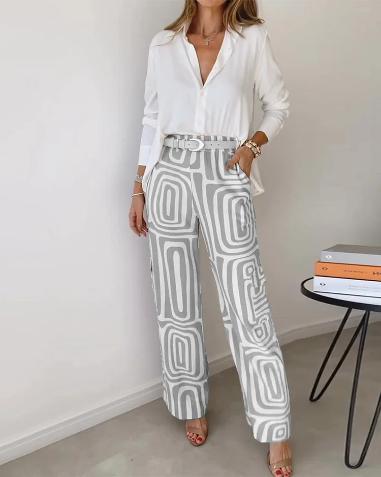 Bellamont – Pantalon avec Blouse Assortie en Cadeau