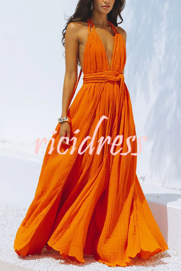 Faelina – Robe Maxi Bandage avec Dos Nu