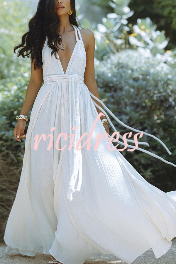 Faelina – Robe Maxi Bandage avec Dos Nu