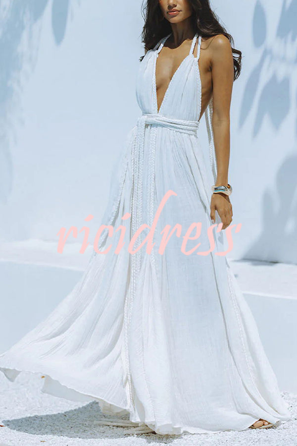 Faelina – Robe Maxi Bandage avec Dos Nu