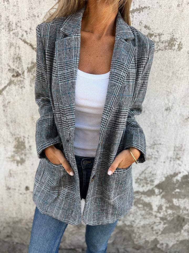 LUCINDA™ - Blazer à Carreaux Classique