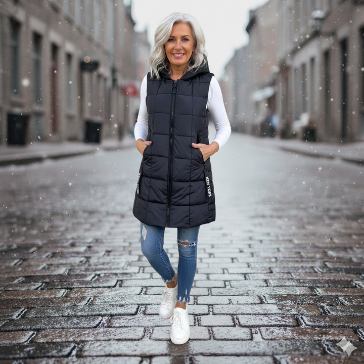 Jennifer - Manteau sans manches matelassé