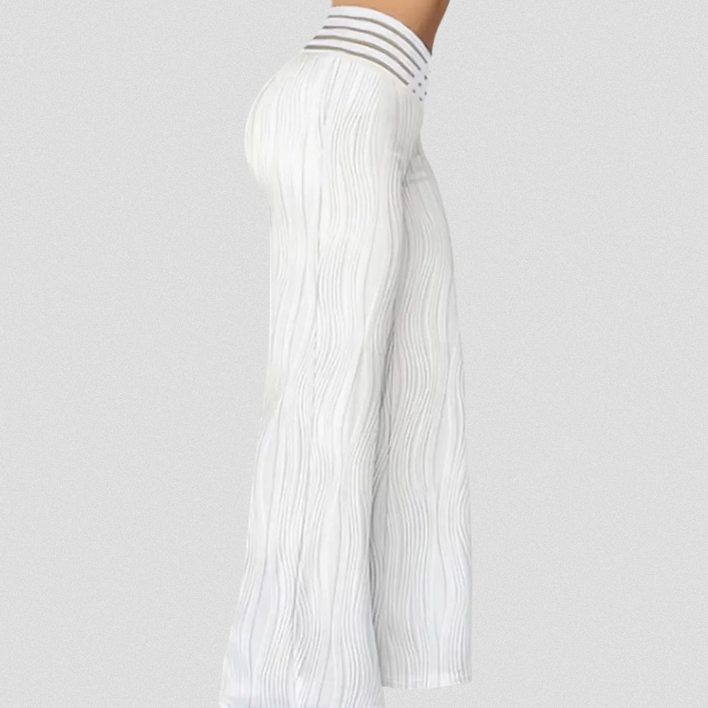 Bellamont – Pantalon Plissé Élégant avec Ceinture Rayée