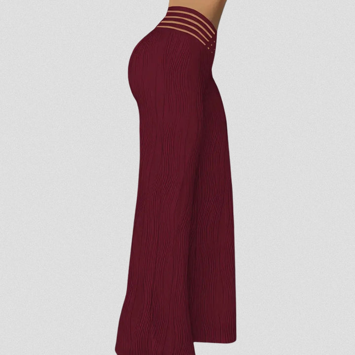 Bellamont – Pantalon Plissé Élégant avec Ceinture Rayée