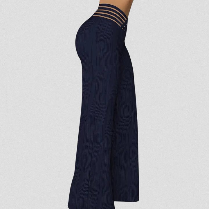 Bellamont – Pantalon Plissé Élégant avec Ceinture Rayée