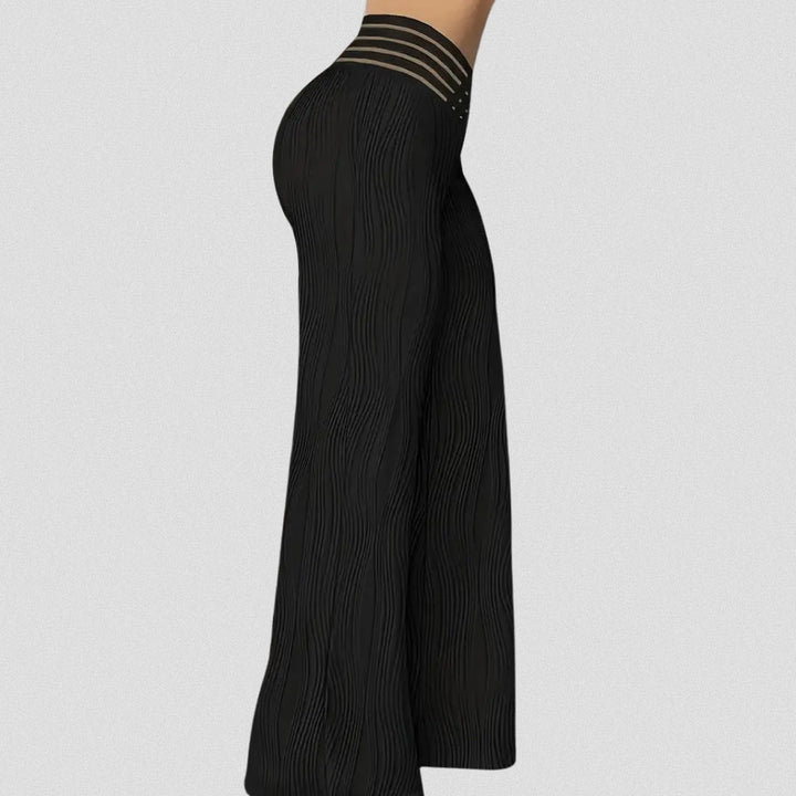 Bellamont – Pantalon Plissé Élégant avec Ceinture Rayée