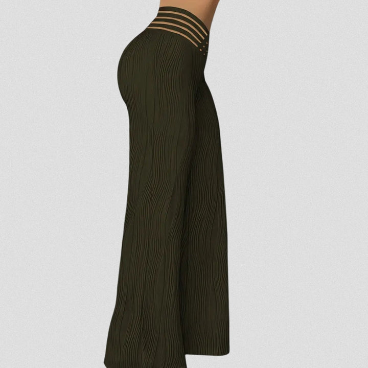 Bellamont – Pantalon Plissé Élégant avec Ceinture Rayée