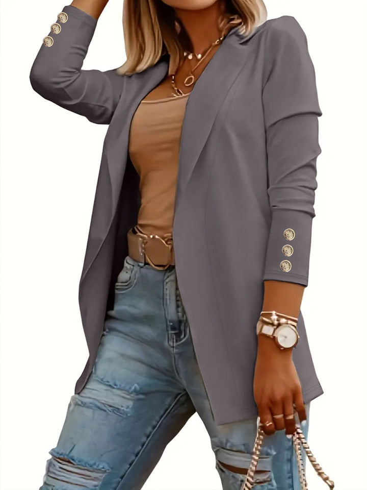 ODIN™ - Blazer décontracté à manches longues et à ouverture frontale