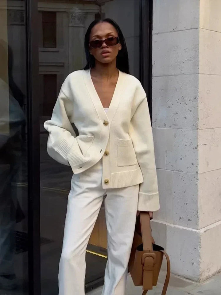 JULIETTE™ - Cardigan en Tricot à Col V