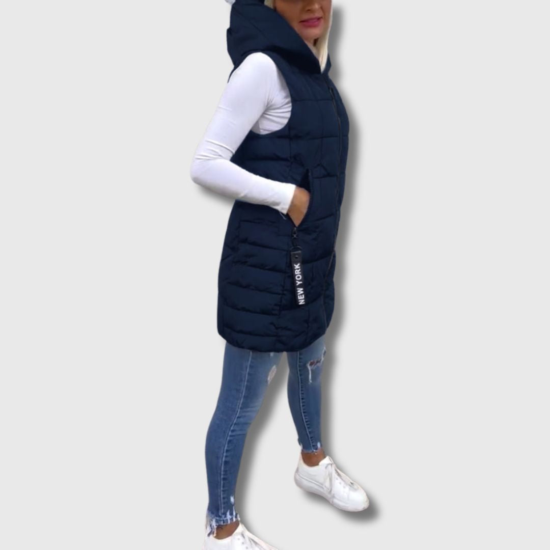 Jennifer - Manteau sans manches matelassé