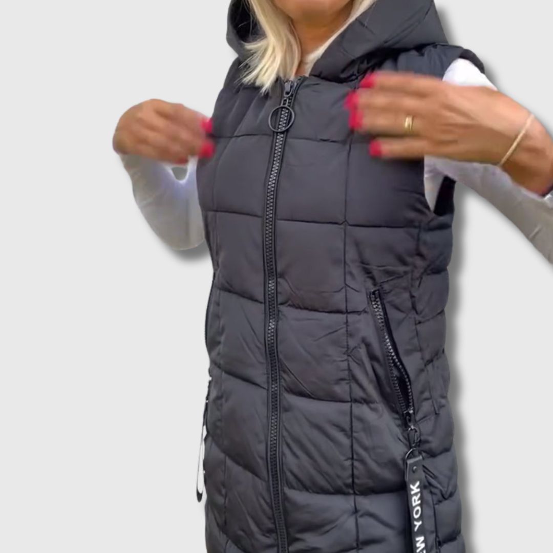 Jennifer - Manteau sans manches matelassé