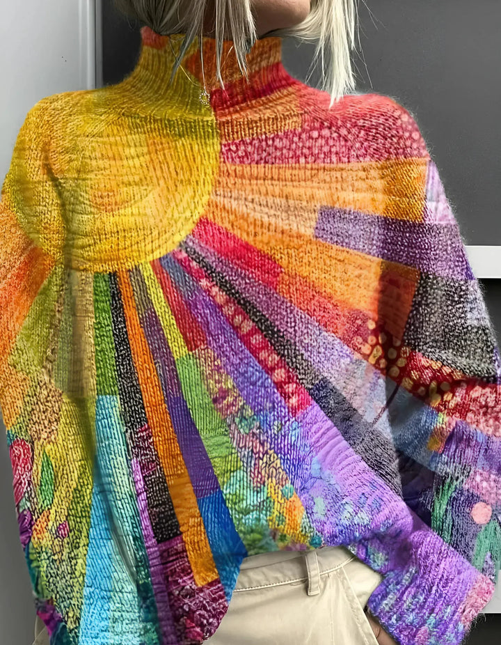 ZINNIA™ - Pull Col Roulé Sunshine