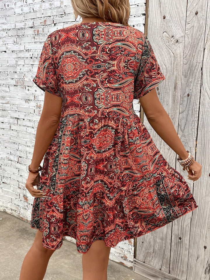 Sabrina | Robe à Manches Courtes Grande Taille