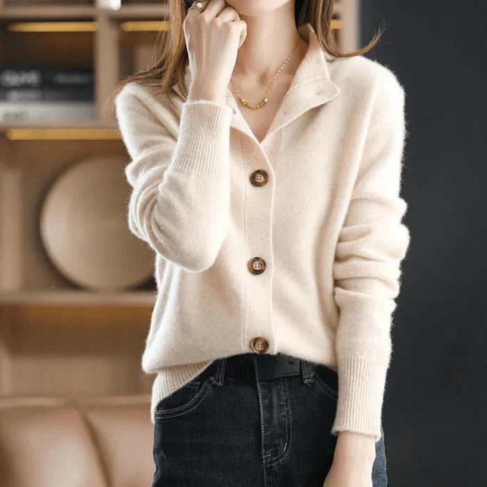 ANNIE™ | Cardigan en Cachemire Tricoté