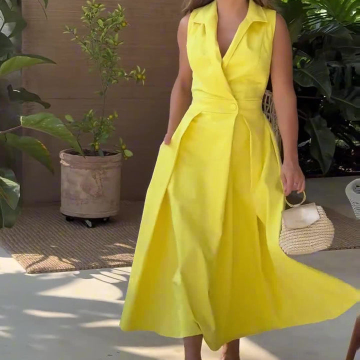 Amancia | Robe Midi avec Décolleté en V