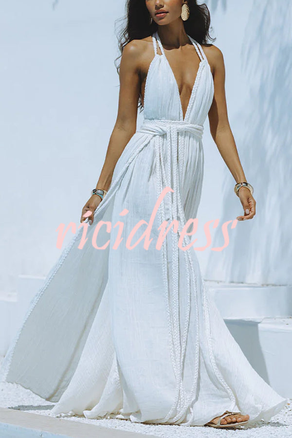 Faelina – Robe Maxi Bandage avec Dos Nu