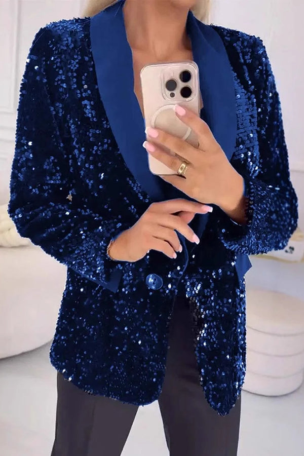 LUXARA™ - Blazer à Paillettes Éclatantes
